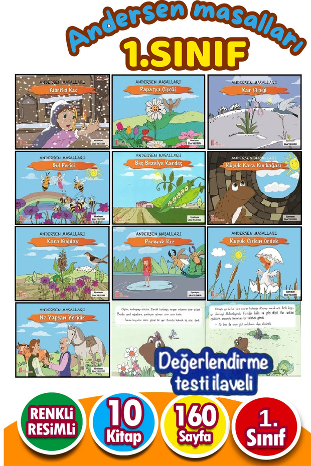 1.sınıfların Elinden Bırakamayacağı 10'lu Andersen Hikaye Seti
