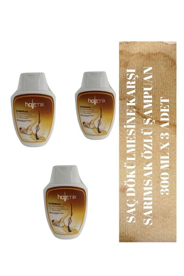 Forte Sarımsak Özlü Şampuan 3 Al 2 Öde 300 ml - Yoğun Dökülme Şampuanı 3x300 ml - 1