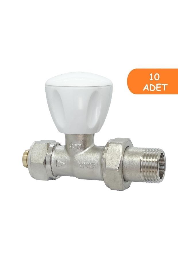 10 Adet ECA RV3 1/2 Düz Radyatör Valfi Pex Petek Havlupan Vanası 602120722 - 1
