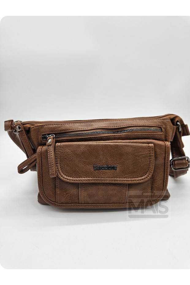 21k barcelona faux wash leather cross shoulder bag coffee