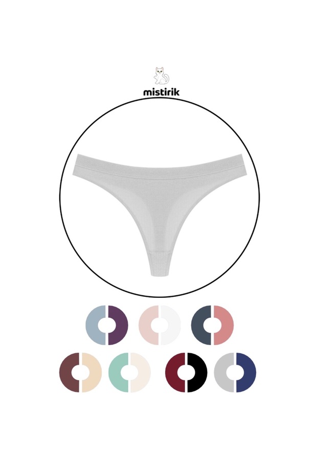 Paulo Model Fitilli String Pamuklu Tanga Esnek Model Gri Renk - 1