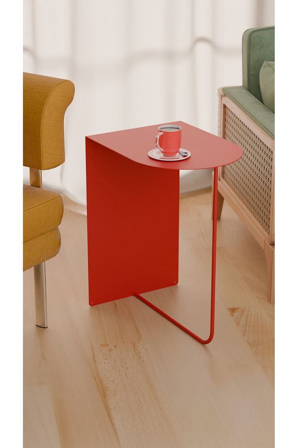 Modern ve Minimalist Yan Sehpa - Yüksek Kalite Çelik, Çok Renkli Seçenekler - 2