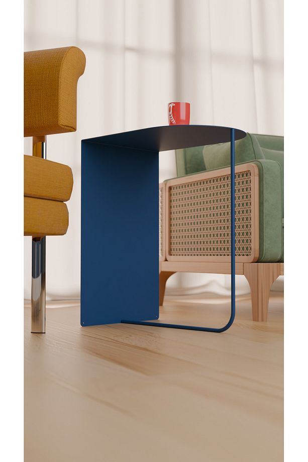 Modern ve Minimalist Yan Sehpa - Yüksek Kalite Çelik, Çok Renkli Seçenekler - 6