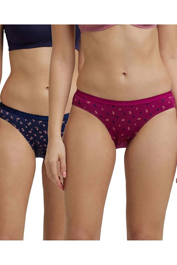 Simple Comfort Bikni Plain 2Pcs Pck 1525-02 Multicolor
