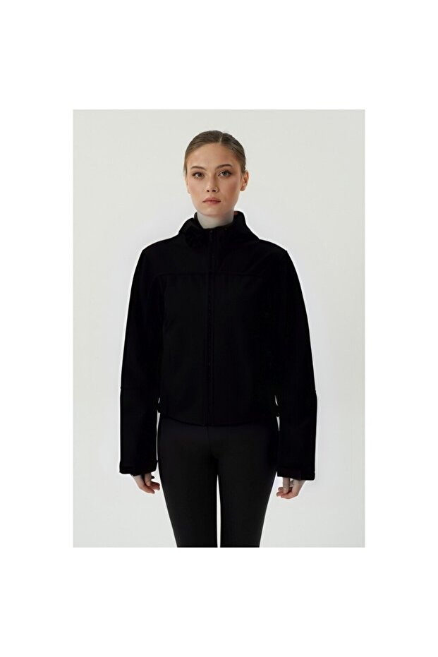 Kadın Siyah Softshell Mont 2421192 - 1