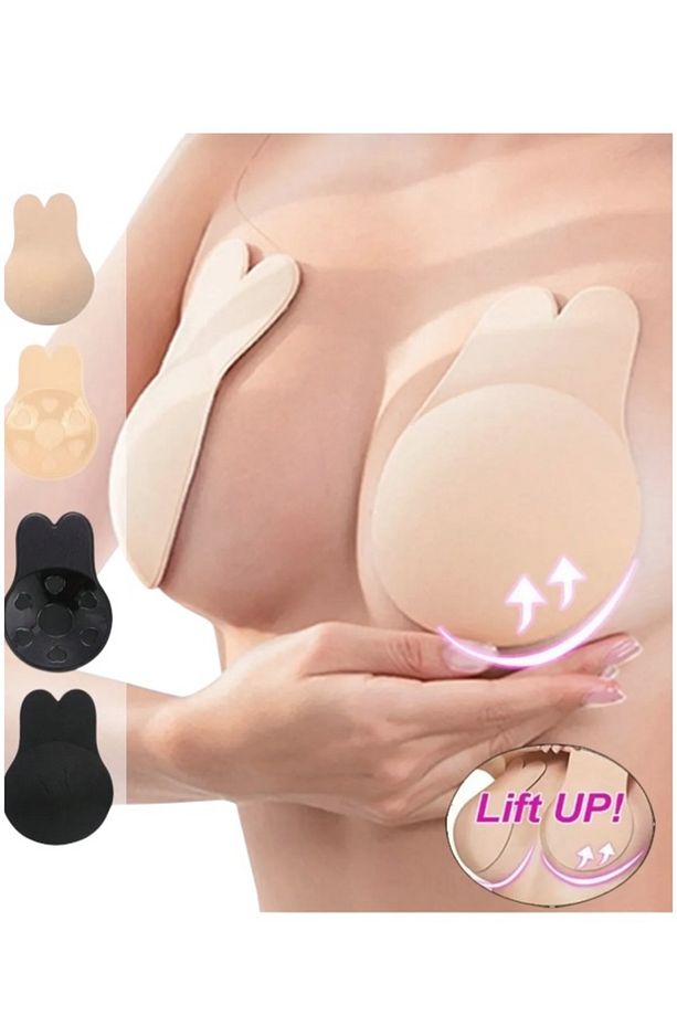 TAVŞAN SÜTYEN YAPIŞKANLI PUSH UP GÖGÜS DİKLEŞTİRİCİ STRAPLEZ GİYİME UYGUN SÜTYEN - 3