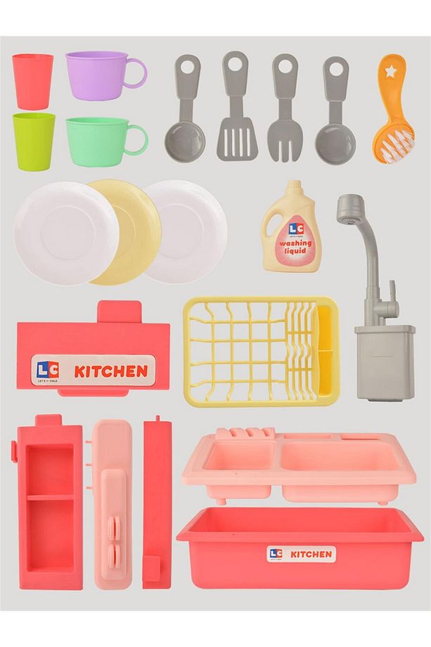 LC Pilli İnteraktif Lavabo Seti FUŞYA pembe 30916 - 2