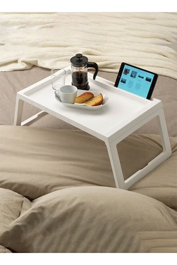 Folding Bed Table White - 5
