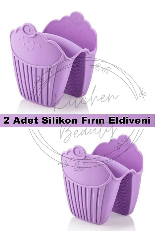 Silikon Yanmaz Fırın Eldiveni 2 Adet Tencere Taşıma Tutacağı 220 Dereceye Dayanıklı - 1