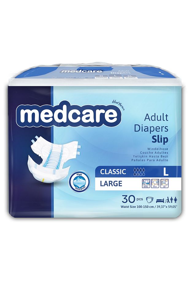 MEDCARE Yetişkin Hasta Bezi Large Classic (Büyük Boy) 30 adet - 1