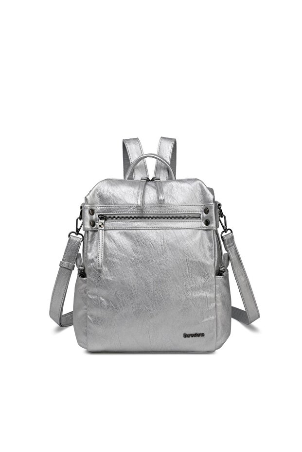 Washed Leather Backpack Women's Bag 21-K Barcelona 1909