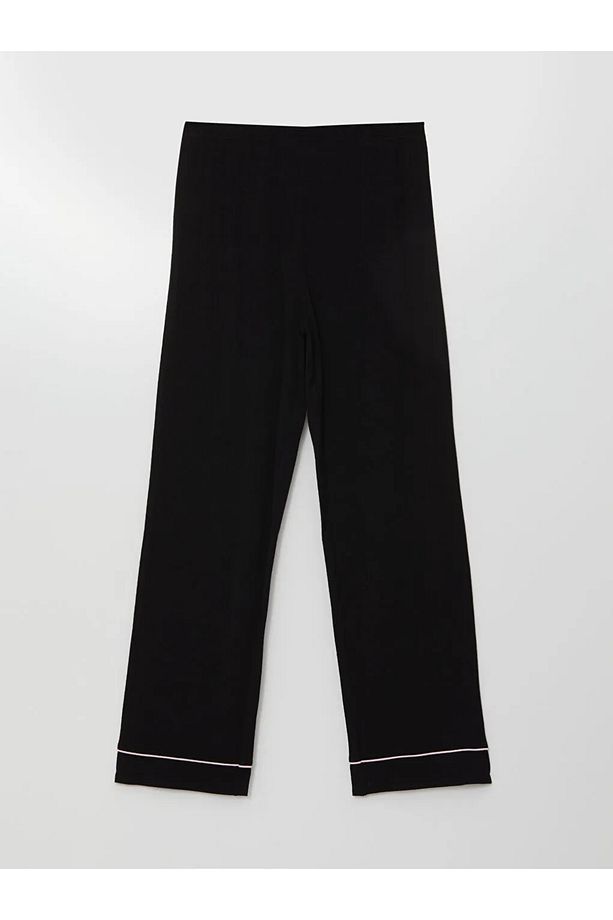 LCW DREAM Siyah Gömlek Yaka Kadın Pijama Takımı - 8