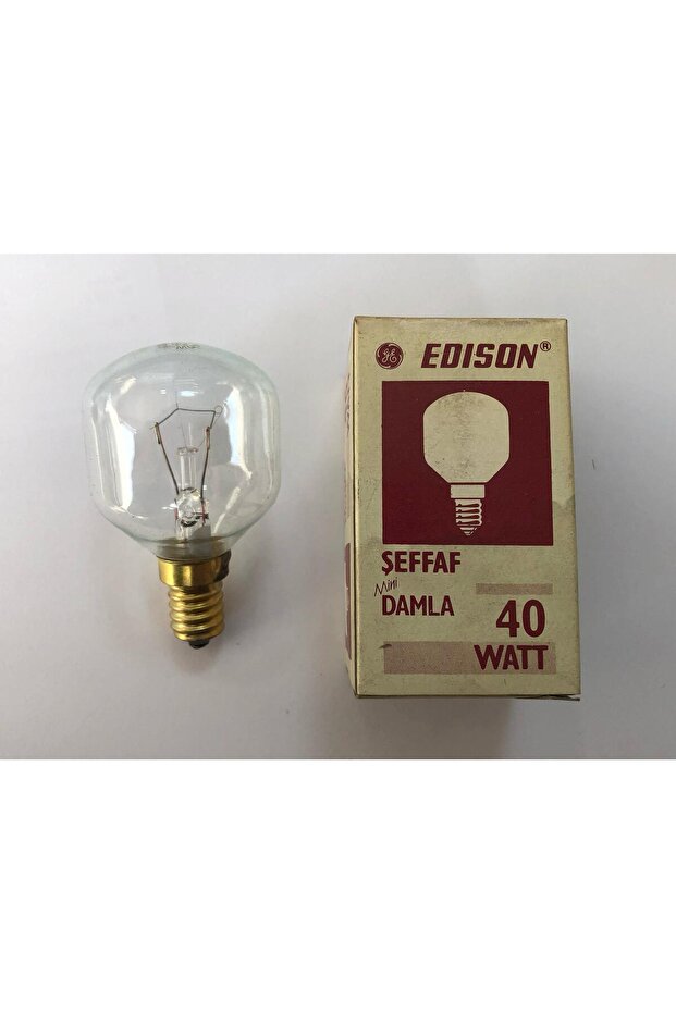 3 ADET EDİSON E 14 40W ŞEFFAF MİN DAMLA - 3