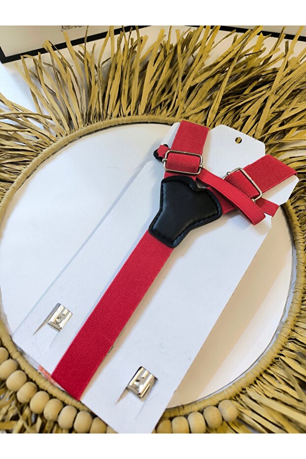 Kırmızı Askı Papyon Seti 5 Adet 23 Nisan-29 Ekim 1-9 Yaş - 3