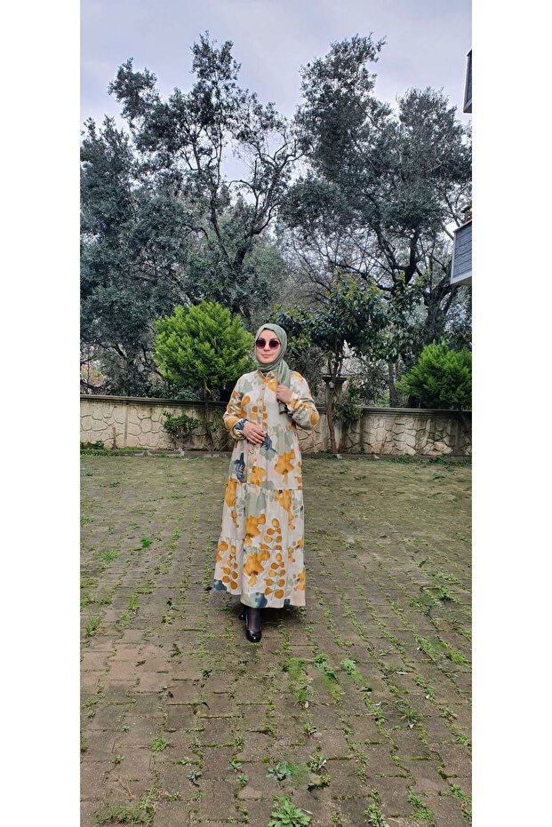 tesettür viskon elbise - 2