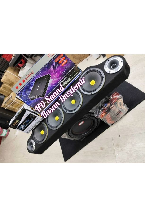 Ads Set Güclü Amfi 4500w Midrange Tanesi 700w125rms Kablo Seti Twetwer Pantizot Teyıp Fiaudio - 7