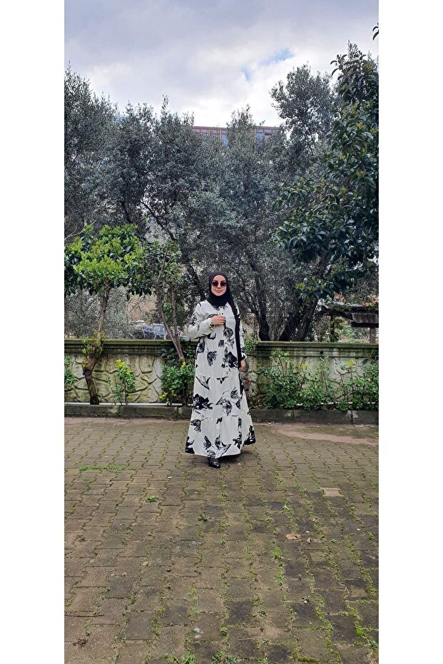 tesettür viskon elbise - 3