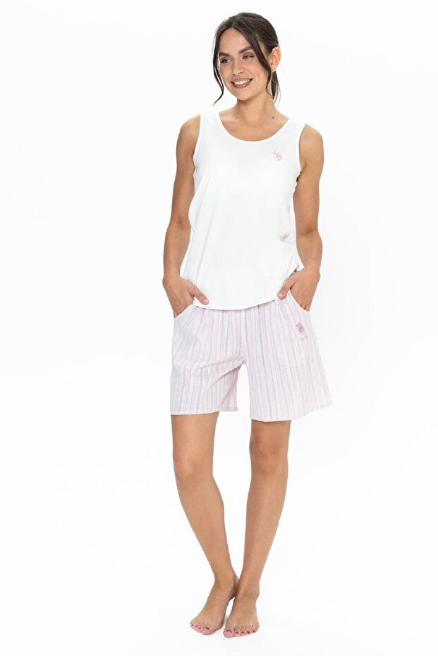 Cotton, Thick Strap, Pocket, Women'S, Tank Top & Shorts Set