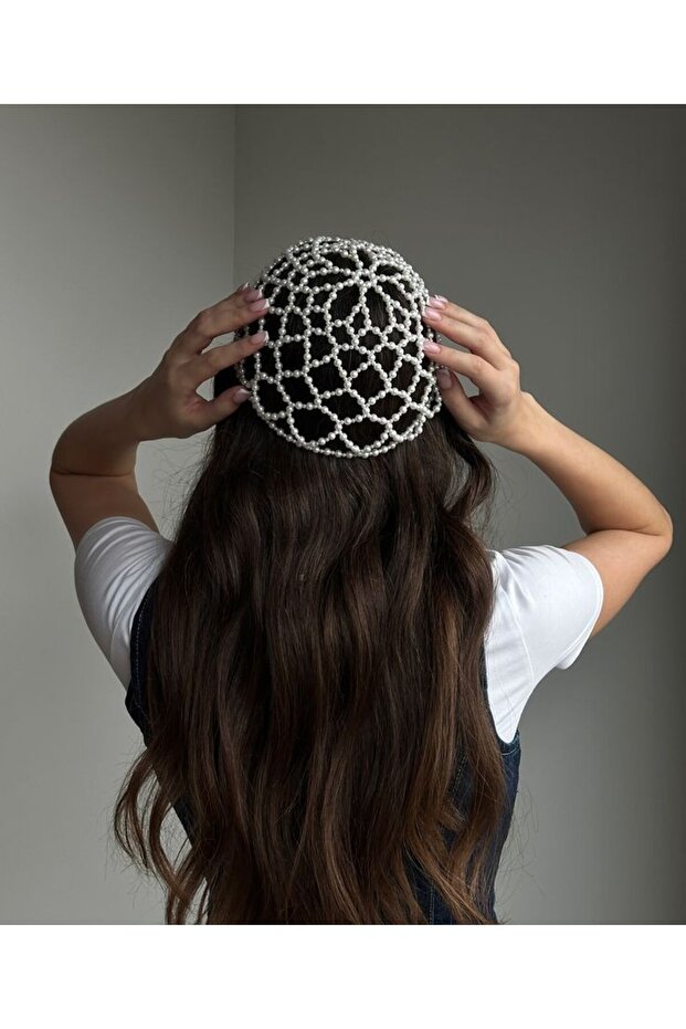 Pearl Sheet Accessory, Hair Accessory for Bride, Pearl Hair Crown, Handmade Hair Accessory