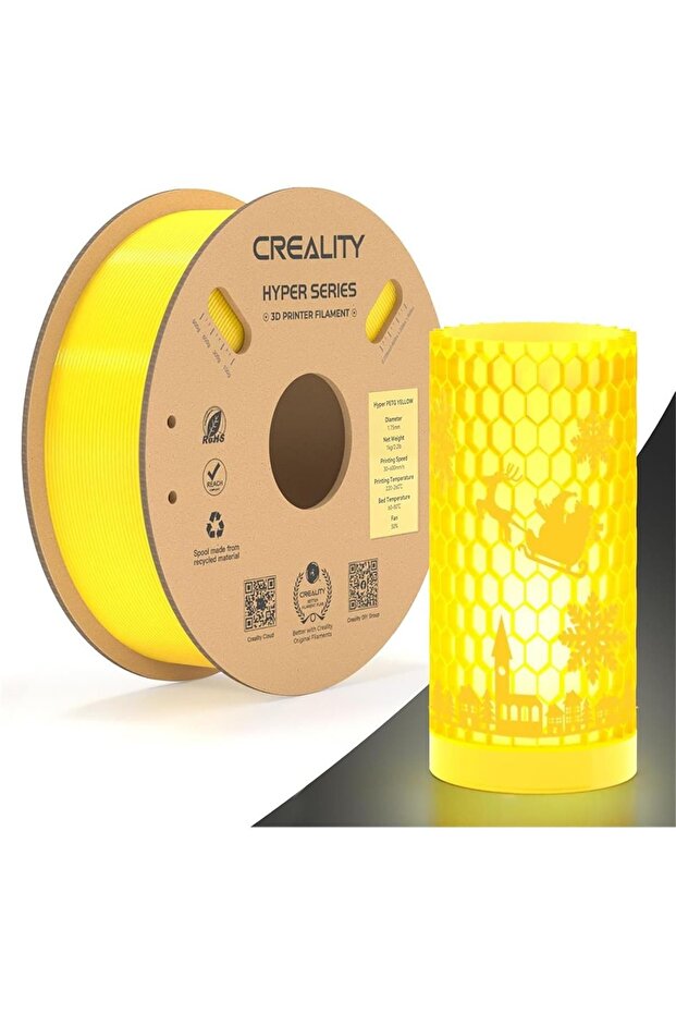 Hyper Petg Sarı Filament 1.75mm 1kg - 1
