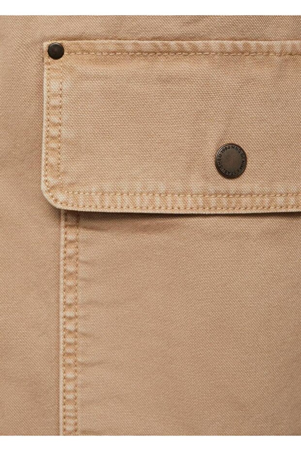 Kontrast yakalı denim parka - 6