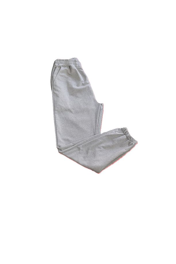 gri unisex paçalastikli eşofman altı - 1
