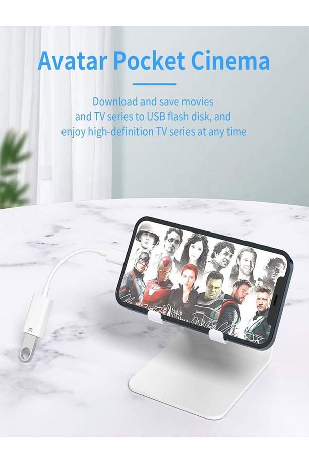 Lightning To Usb Çevirici Otg Usb Kamera Adaptörü İos 13 Üzeri Dönüştürücü - 7