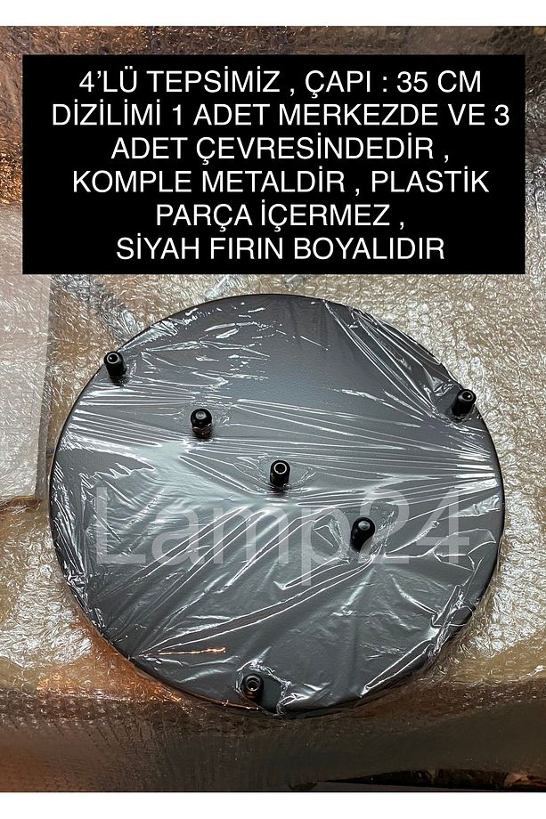 NEO SERİSİ 4’LÜ ŞEFFAF GLOP CAMLI MODERN AVİZE - SALON AVİZESİ - OTURMA ODASI AVİZESİ - 6