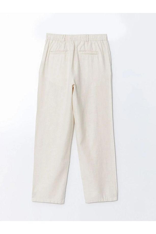 LCW Vision Bej Standart Kalıp Keten Karışımlı Erkek Pantolon - 6