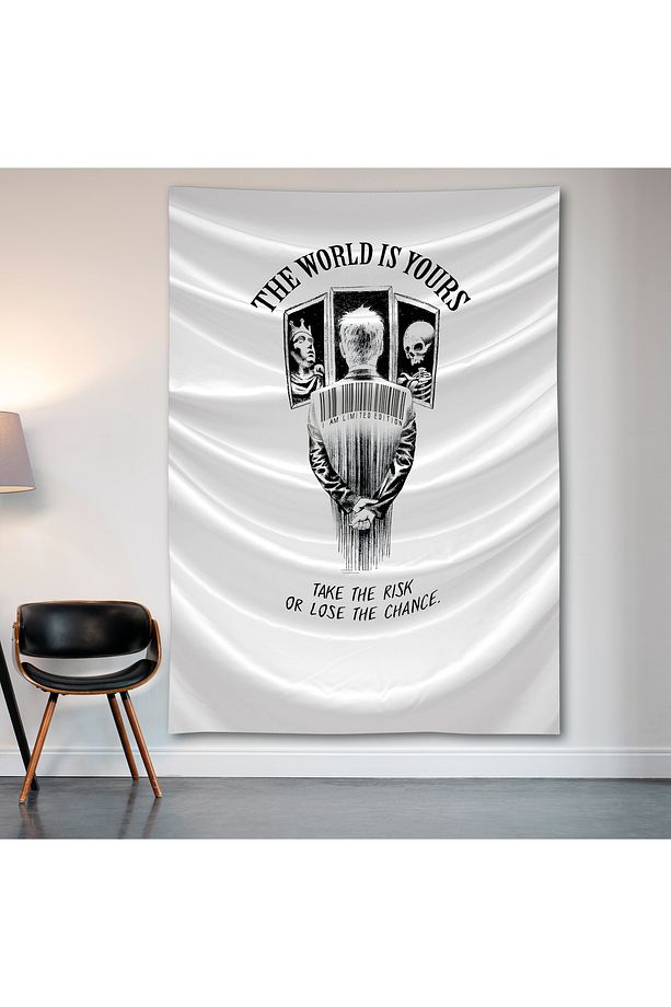 The World is Yours Duvar Örtüsü Duvar Halısı Birinci Kalite Saten Kumaş Poster - 2