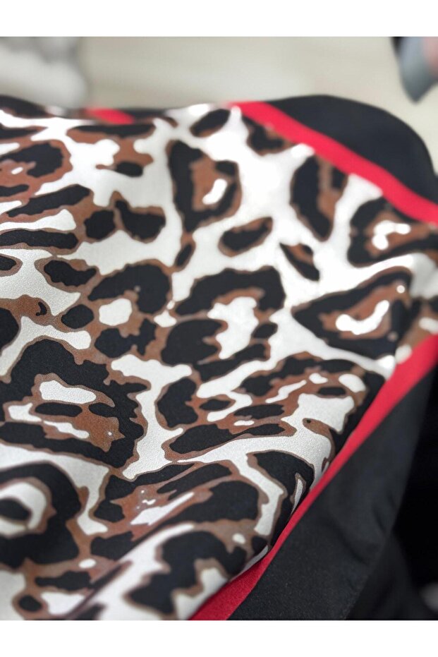 Deopar Desenli Twill Şal - 2