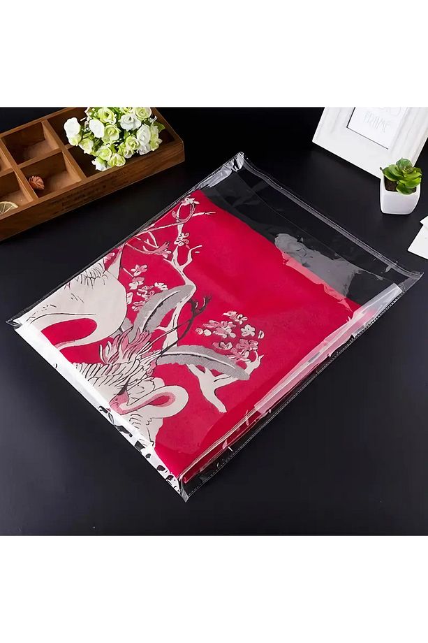 50 Adet 20x35 Cm Bantlı Yapışkanlı Şeffaf OPP Jelatin Poşet ( 20X30+5) - 3