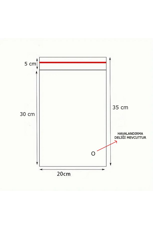 50 Adet 20x35 Cm Bantlı Yapışkanlı Şeffaf OPP Jelatin Poşet ( 20X30+5) - 2