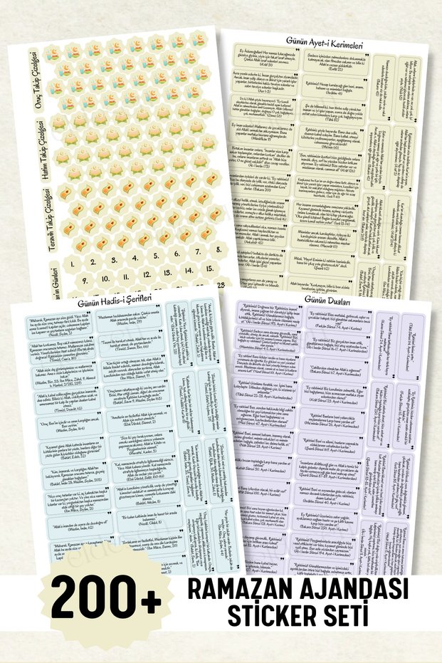 4-Piece Sticker Set / Bullet Journal / Scrapbook / Agenda Sticker Set / Sticker Book