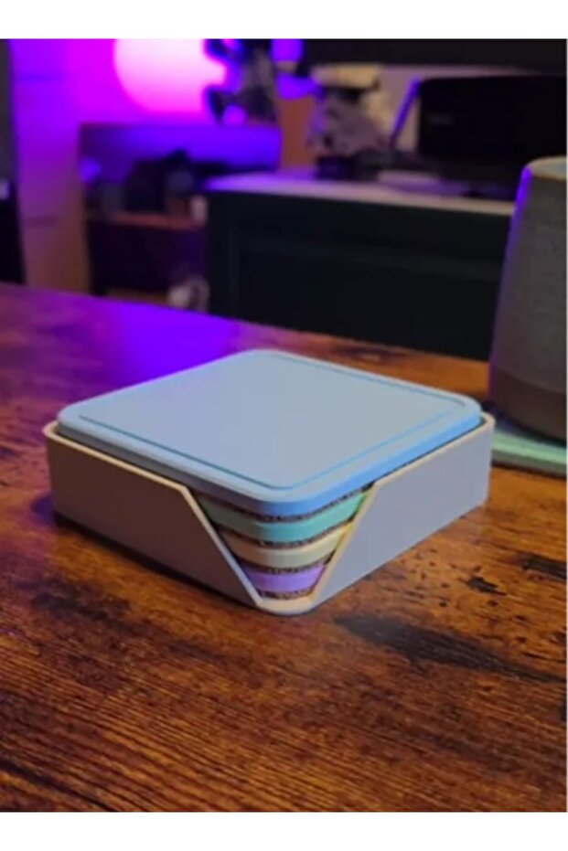 طقم كوستر مربع عصري مع حامل - 1