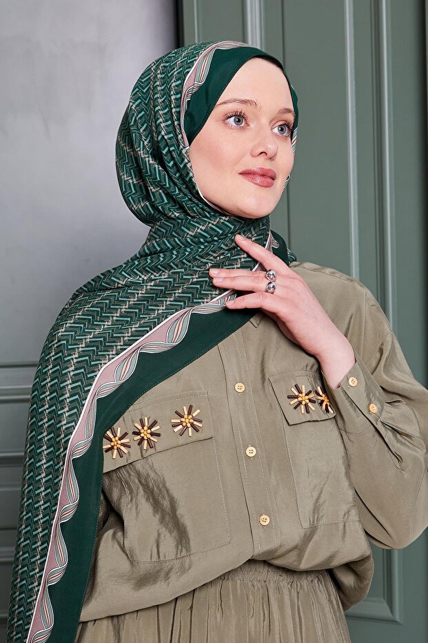 شال ملكي بنمط متاهة الزمرد - 3