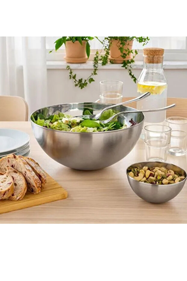 28 Cm Paslanmaz Çelik Servis Kasesi - 5