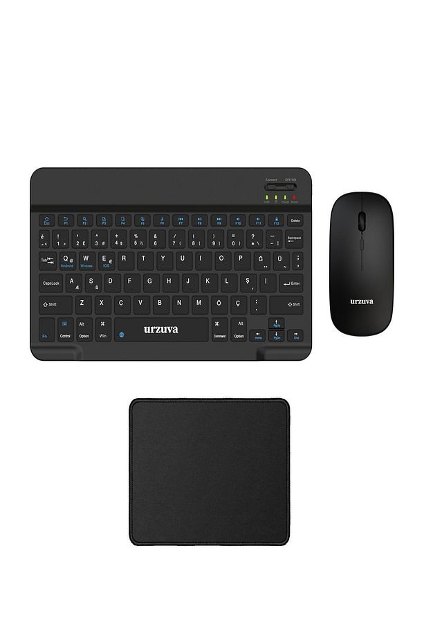 Tüm Cihazlara Uyumlu Şarj Edilebilir Bluetoothlu Kablosuz Klavye Mouse Set Mousepadli - 6