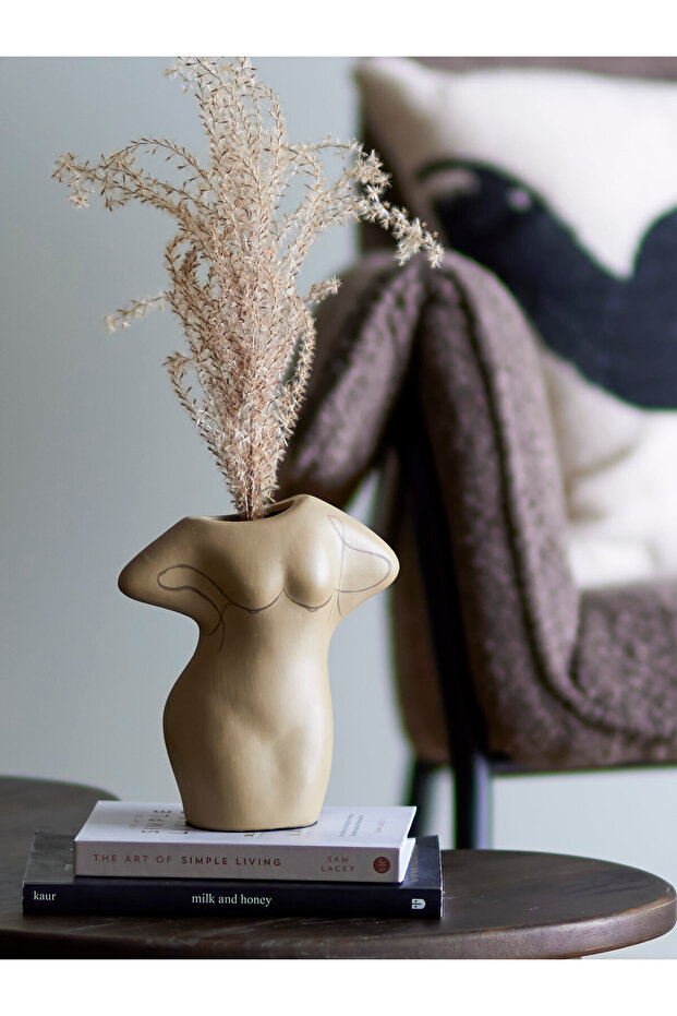 Terracotta Gövde Şekilli Vazo - 2