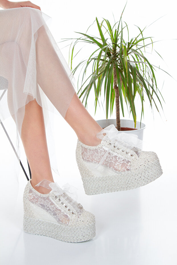 Wedding Wedding Engagement Hidden Heels Stone Pearl High Heel Designer Shoes