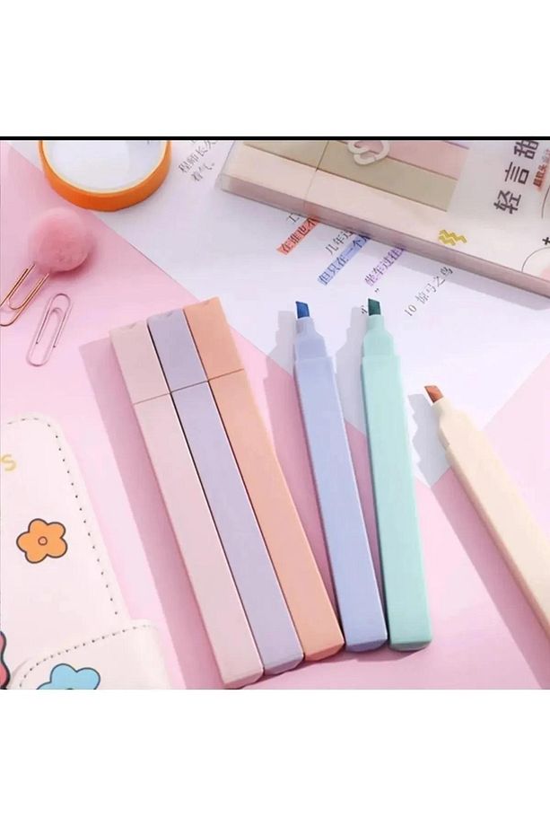 Ultra Soft Pastel Renkler 6 Lı Fosforlu Kalem - 3