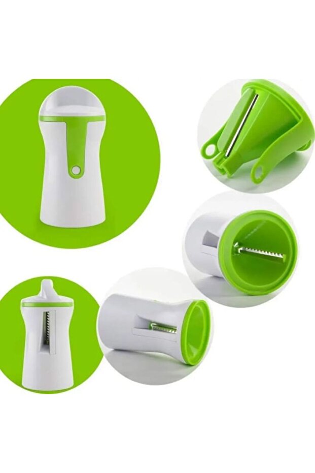 Spiral Vegetable Slicer with Spaghetti Container, Adjustable Onion Spiral Vegetable Slicer for Cucumber Salad - 3