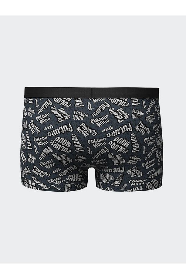 Siyah Standart Kalıp Pamuklu Esnek Erkek Boxer 3'lü - 5