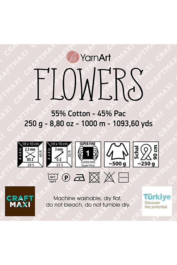 Flowers - Ebruli El Örgü Ipi Ebruli-302 - 7