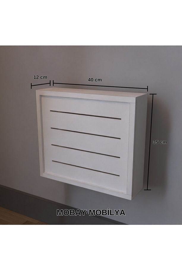 Dekoratif Beyaz Modem Saklama Kutusu 40x35x11 - 2