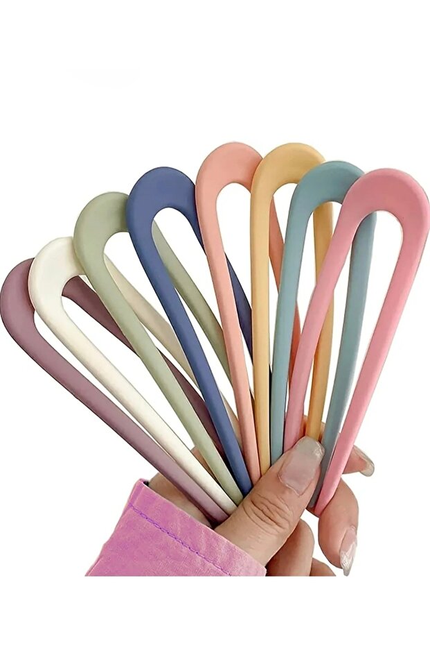 Women's Pastel Tones Large Bun Hair Clip (8 PCS)