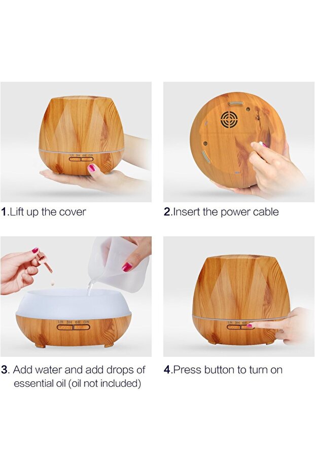 موزع الزيوت العطرية بالتحكم عن بعد، 500 مل موزع العلاج بالروائح العطرية للمنزل والمكتب والمنتجعات الصحية - 3