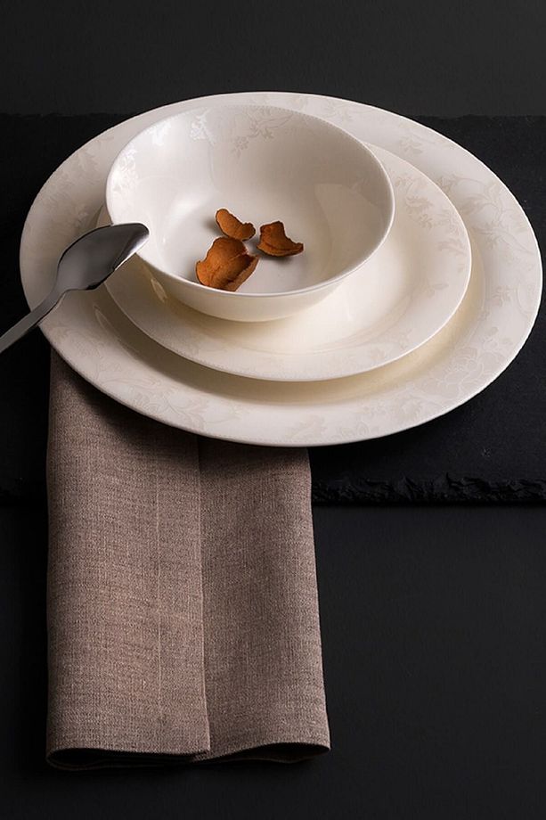 Lily 24 Parça 6 Kişilik Bone Yemek Takımı - 1