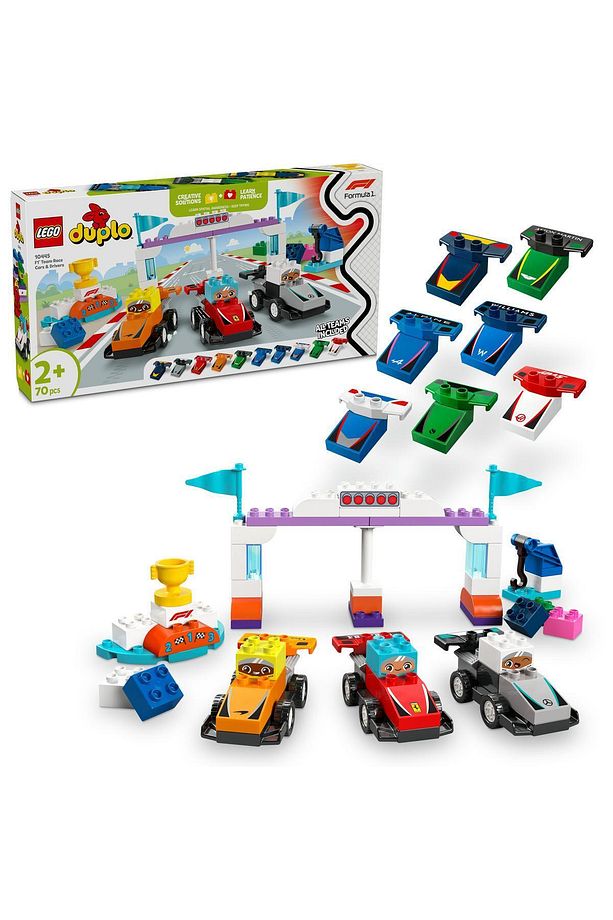 ® DUPLO® F1® Takımı Yarış Arabaları ve Sürücüler 10445 - 2+ Eğitici Oyuncak Yapım Seti (70 Pr) - 1