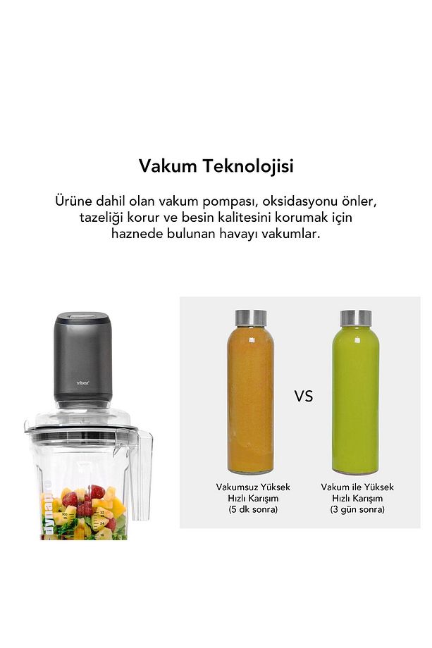 - Dynapro Vakumlu Blender,2,5 Hp,1865w,1800 ml Hazne - Dps-2250gy-f - 4